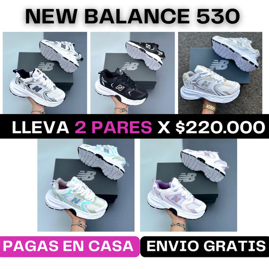 SÚPER PROMO 2 PARES NEW BALANCE 530 X $220 MIL PESOS + ENVÍO GRATIS + PAGAS AL RECIBIR